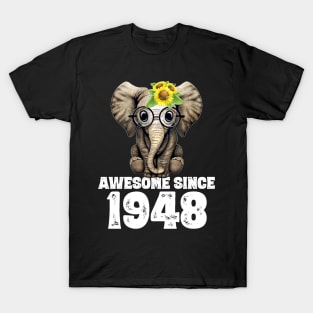 Awesome since 1948 72 Years Old Bday Gift 72th Birthday T-Shirt